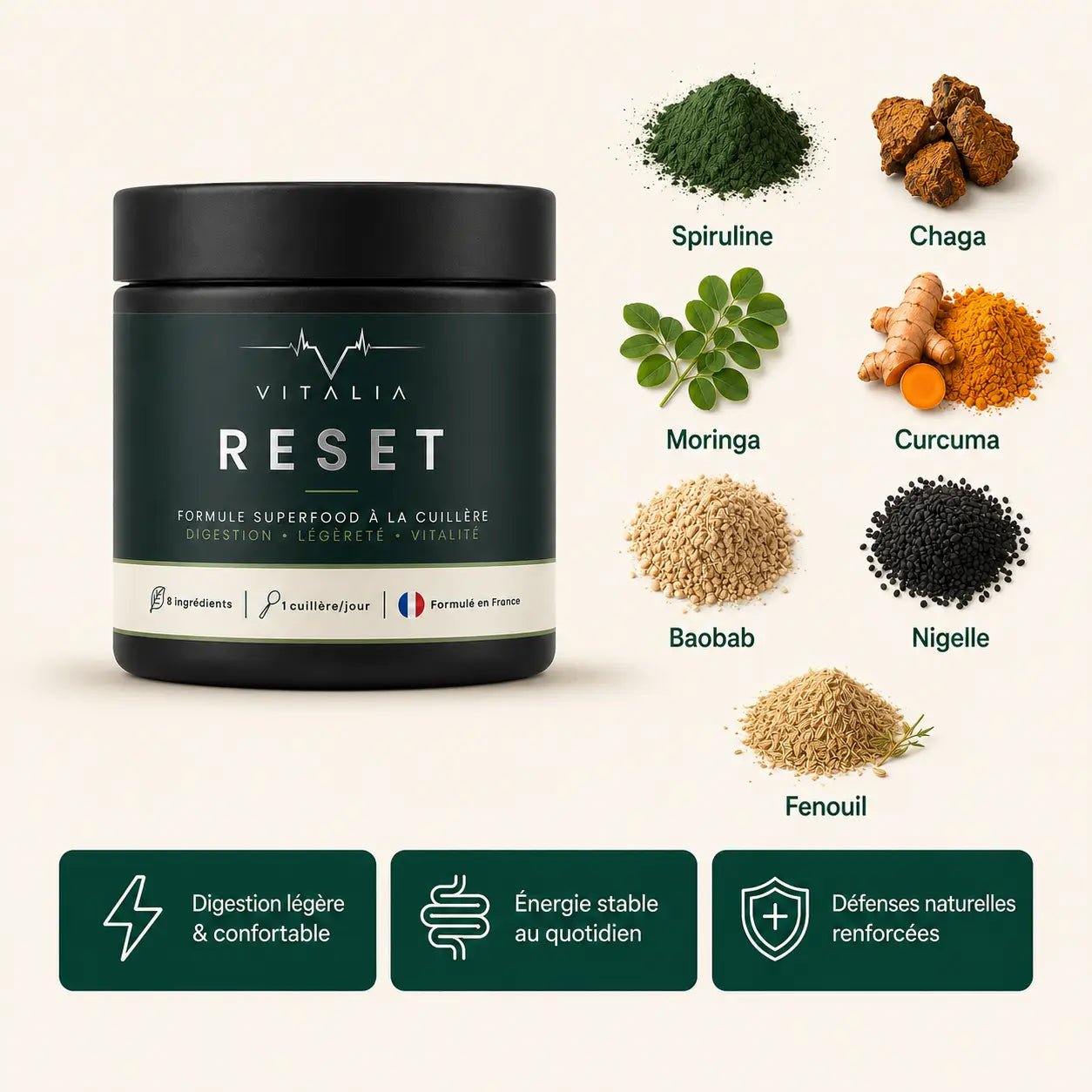Vitalia - Reset : Contrôle Digestif et Ventre Léger - Vitalia