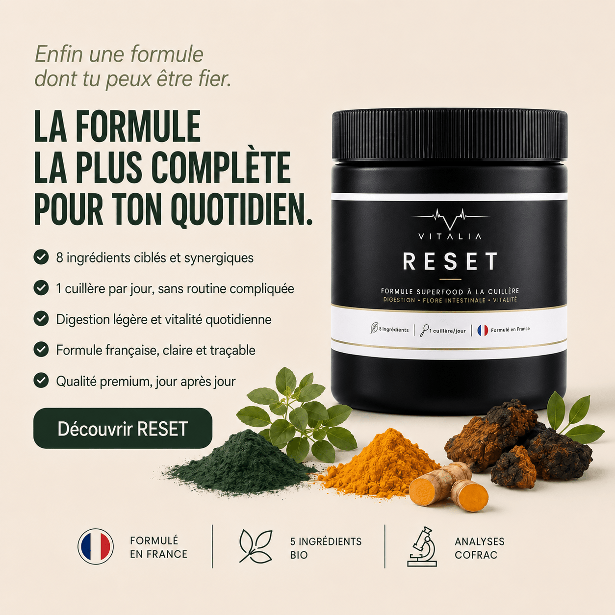 Vitalia - Reset : Retrouvez un ventre plat durablement - Vitalia